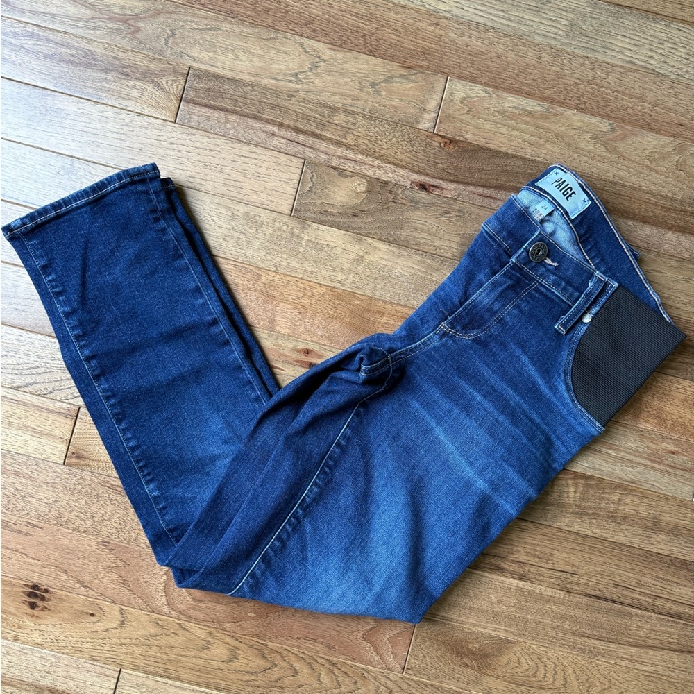 PAIGE Women's Maternity Blue Slim Jeans